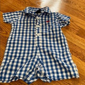 Wrangler Short-Sleeved Collared Onesie